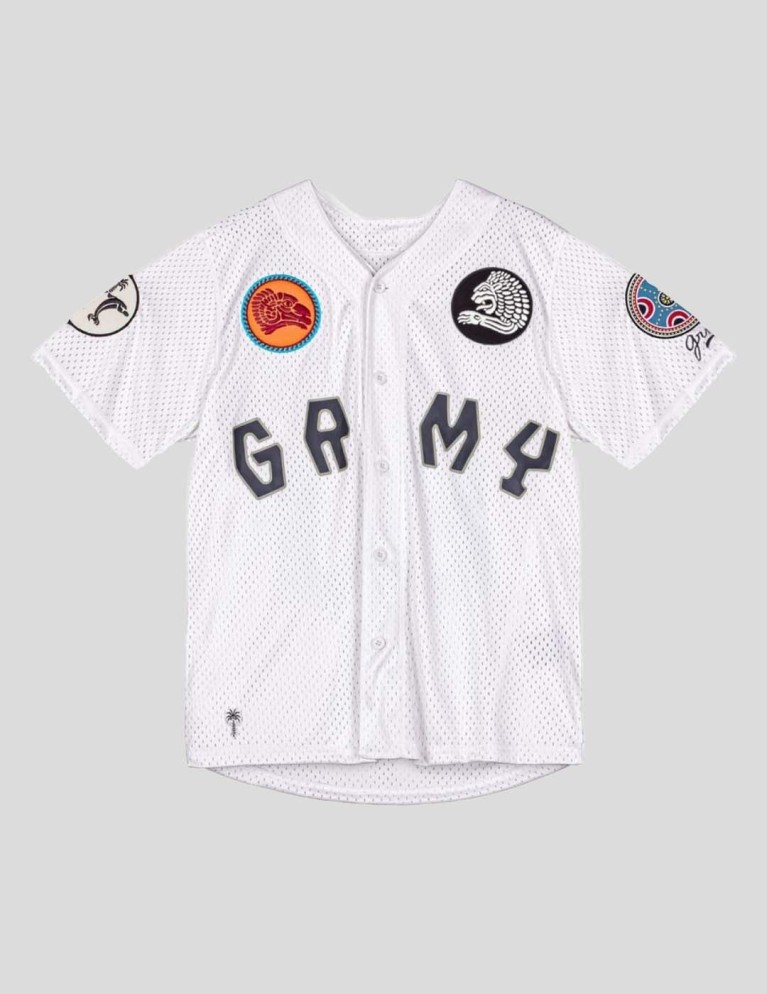 T-shirt GRIMEY the clout mesh baseball hisey white